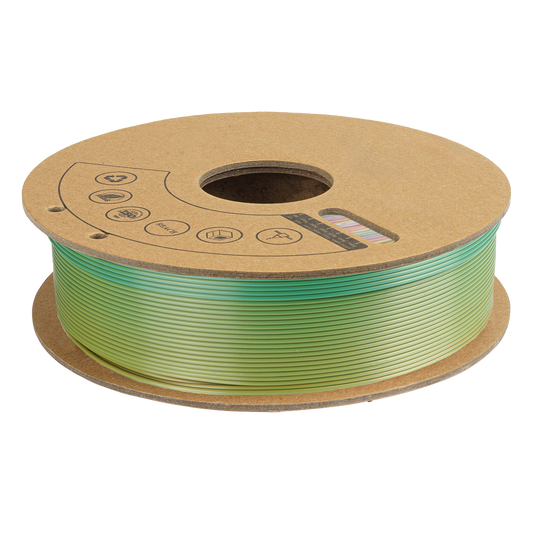 PLA-Silk Multicolor Green Base, 1000g, 1.75 mm